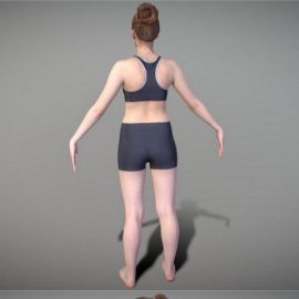 Sporty woman ready for animation 118 3D Model Free Download