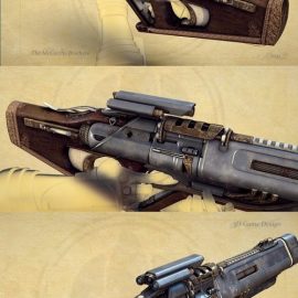 Steampunk Tri-Shot Assault Rifle 3D Model Free Download