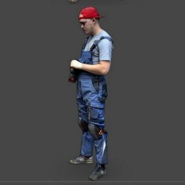 Stylized Car Mechanic Character 3D Model Free Download