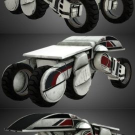 Syd Mead Vehicle Mass Effect Style 3D Model Free Download