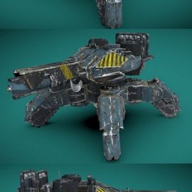 War Spider Robot 3D Model Free Download