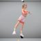 Woman exercising with fitness rubber band 3D Model Free Download