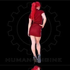 Woman in red dress scanned 3d model Free Download