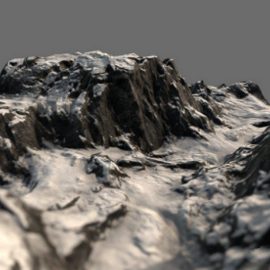 Canyon Under the Snow 3D Model Free Download