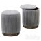 Channeled Gray Storage Ottomans Set of 2 Free Download