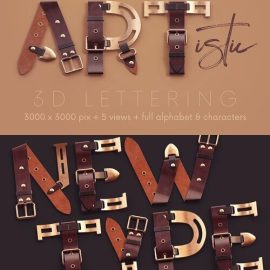 CreativeMarket Belt 3D Lettering 10277622 Free Download