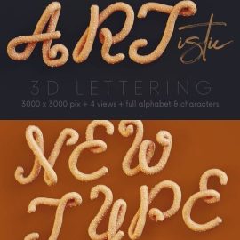 CreativeMarket Pretzel 3D Lettering 7824346 Free Download