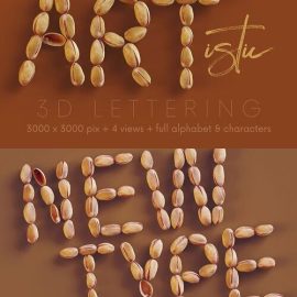 CreativeMarket The Pistachio 3D Lettering 7824348 Free Download