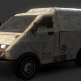 Cyberpunk Electric Van 3D Model Free Download