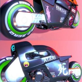 Cyberpunk Motorcycle 3D Model Free Download