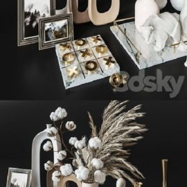 Decoration Set 34 Cotton pampas Free Download