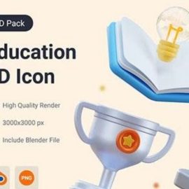 Education 3D Illustration Free Download