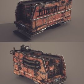 Fallout 4 Miami Fire Engine Truck Attachment 3D Model Free Download