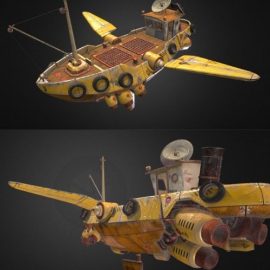 Flying ship 3D Model Free Download