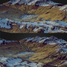 Frozen Mountains (World Machine) 3D Model Free Download