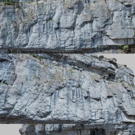 Huge Smooth Cliff Wall Scanned Drone PBR Low-poly 3D model Free Download