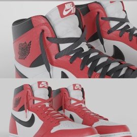 Jordan 1 Retro High OG Chicago 3D Model Free Download