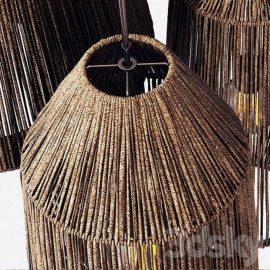 Lamp barrel big rope n2 / Chandelier large barrel made of ropes number 2 Free Download