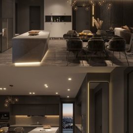 Living Room – Kitchen By Huynh Cong Free Download