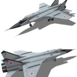 MIG-31 Foxhound Jet Fighter Aircraft 3D Model Free Download