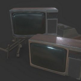 Old Television Sets 3D Model Free Download