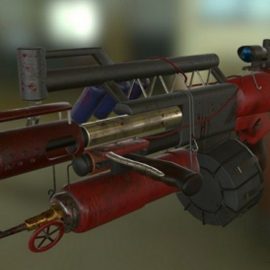 Post-Apocalyptic Weapon 3D Model Free Download