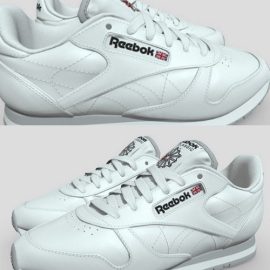 ReeBok Classic white Leather 3D Model Free Download