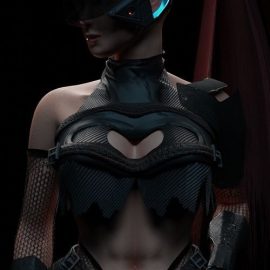 Sci Fi Sexy Girl 3D model Free Download