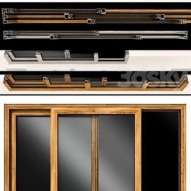 Sliding stained glass wooden doors Free Download