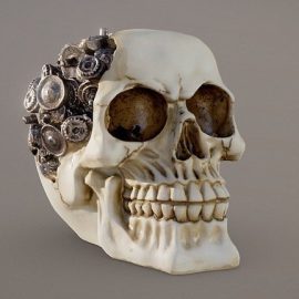 Steampunk Cyborg Skull PBR Free Download