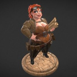 Steampunk girl_2 3D Model Free Download