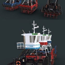 Truckable Push Boats 3D Model Free Download