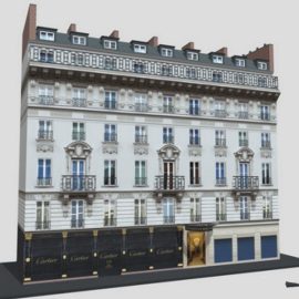 Typical Parisian Apartment Building 27 3D Model Free Download