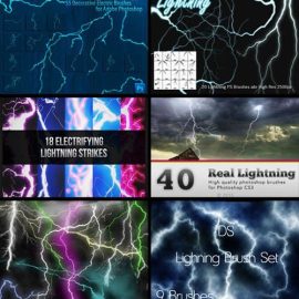 Ultimate Collection of Lightning Brushes For Photoshop Free Download