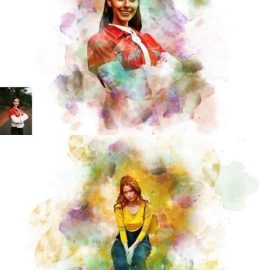 Wet Watercolor Art Photoshop Action Free Download