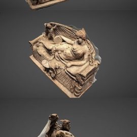 Woman on couch with cupids greek statue photogrammetry 3d scan 3D model Free Download