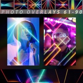 120 Retro Lights Photo Overlays Free Download