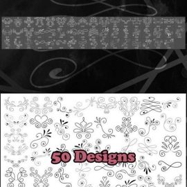 50 Calligraphy Photoshop Stamp Brushes Free Download