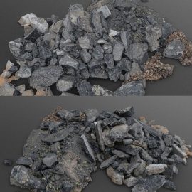 Asphalt debris heap 3D Model Free Download