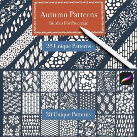 Autumn Pattern Brushes 58DZ3CC Free Download