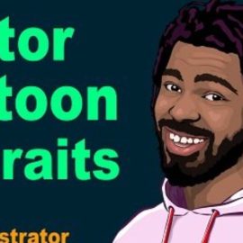 Create a vector cartoon portrait