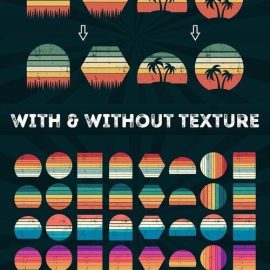 CreativeMarket – 500 Retro SVG Vintage Sunsets Bundle 7432111 Free Download