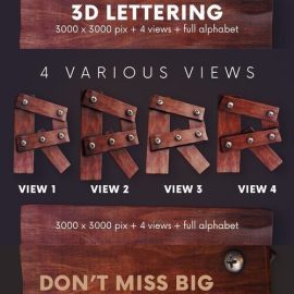 Creativemarket Wooden Planks 3D Lettering 5221401 Free Download