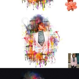 Dripping Paint Photoshop Action Free Download