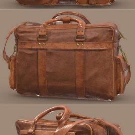 Everett Leather Briefcase Bag 3D Model Free Download