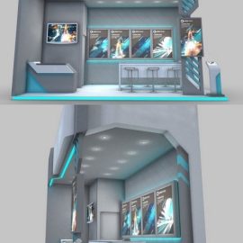 Exhibition Stand 6x3m Brq 3D Model Free Download