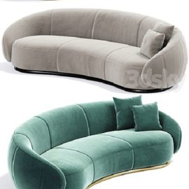 Ghidini long curved sofa Free Download