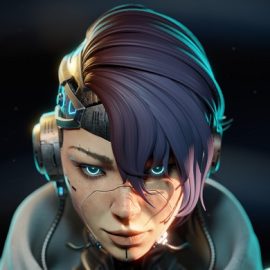 Gumroad – Cyberpunk Style Girl Blender modeling Free Download