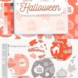 Halloween Pattern brushes Pumpkin Ghost Bat 56L926 Free Download