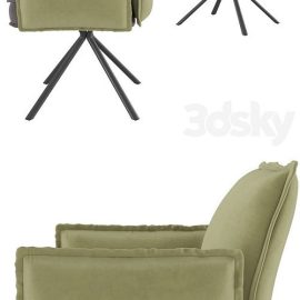 Homary-Modern Upholstered Velvet Accent Chair Soft Chair in Carbon Steel Legs Free Download